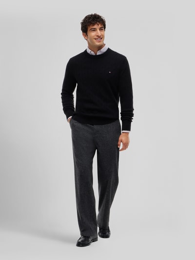 Tommy Hilfiger Regular Fit Pullover aus reiner Schafswolle Black 1