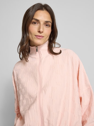 HUGO Oversized sweatjack van katoenmix, model 'TERRYMONOGRAM_JACKET' Roze - 3
