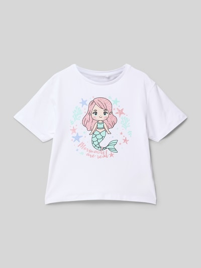 Name It T-shirt met motiefprint Wit - 1