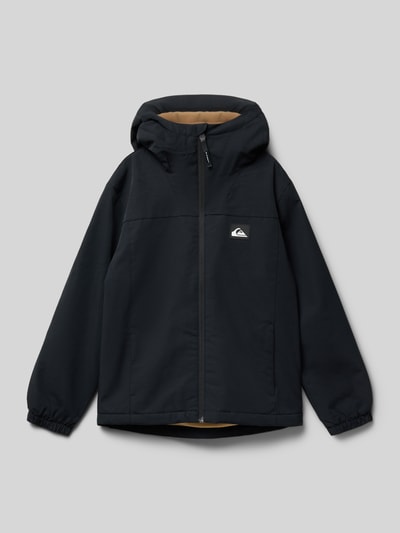 Quiksilver Kurtka o kroju regular fit z naszywką z logo model ‘Overcast’ Czarny 1