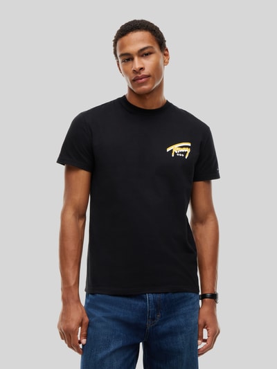 Tommy Jeans Regular Fit T-Shirt aus reiner Baumwolle Black 4