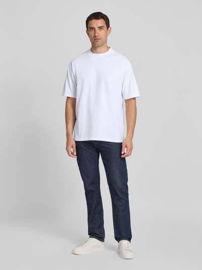 BOSS Orange T-Shirt mit Label-Stitching Weiss 1