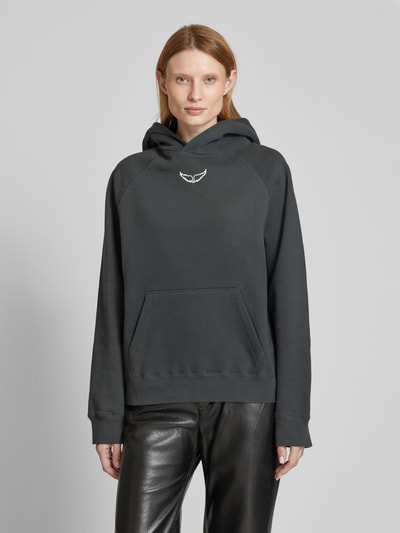 Zadig & Voltaire Hoodie mit Motiv-Print Modell 'GEORGY' Anthrazit 4