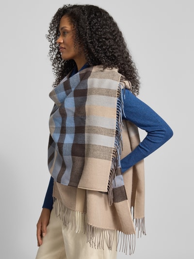 Fraas Schal mit Fransen Modell 'Poncho' Hazel Melange 3