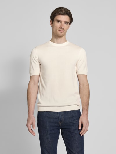 Roy Robson T-Shirt mit gerippten Abschlüssen Weiss 4