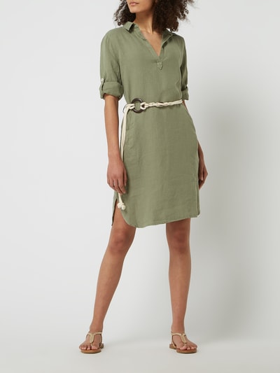 Nadine H Kleid aus Leinen Khaki 1