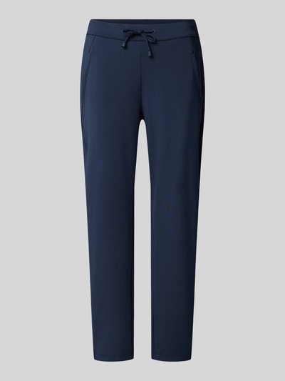 Tom Tailor Tapered fit broek met strikceintuur Marineblauw - 2