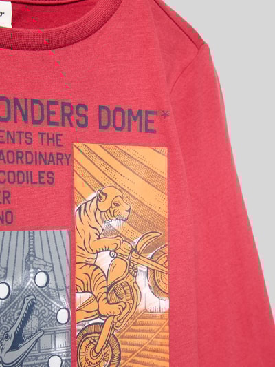 s.Oliver RED LABEL Regular Fit Langarmshirt aus reiner Baumwolle  Rot 2