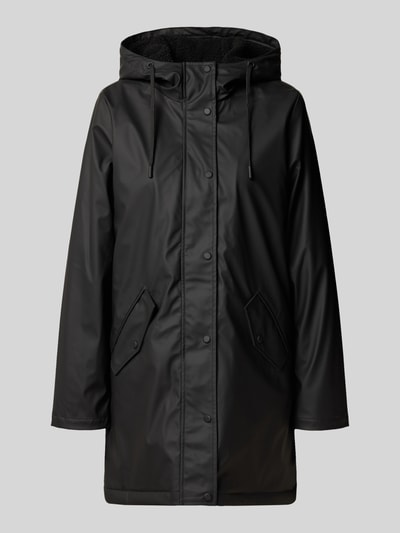 Only Regular fit regenjack met capuchon, model 'SALLY' Zwart - 2