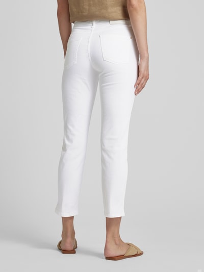 Cambio Slim fit jeans met labelapplicatie, model 'PIPER' Wit - 5