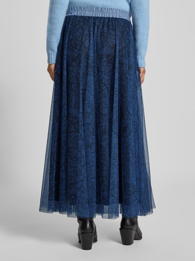 More & More Maxirock mit floralem Allover-Print Marine 5