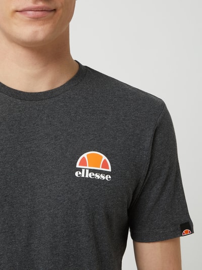 Ellesse T-shirt z bawełny model ‘Canaletto’  Antracytowy melanż 3