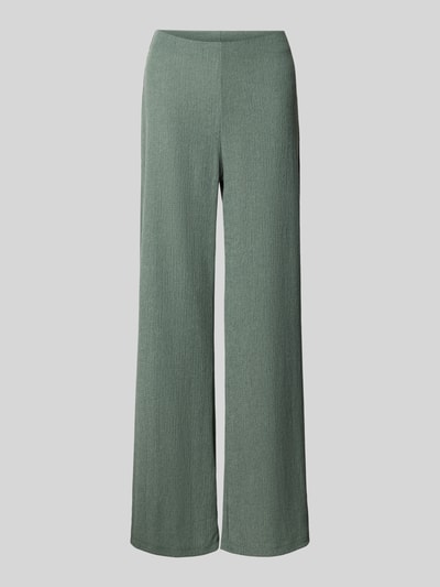 Produktfoto, Hose mit Strukturmuster und elastischem Bund von Christian Berg Woman, zielony, strukturalny materiał, relaxed fit, Szerokość w rozmiarze S: 40 cm, długość nogawki: 77 cm, damska, mieszanka z wiskozą