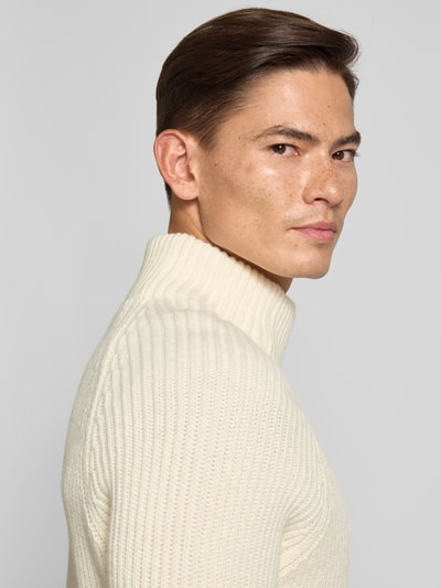 Drykorn Gebreide pullover met alpaca, model 'ARVID' Offwhite - 3