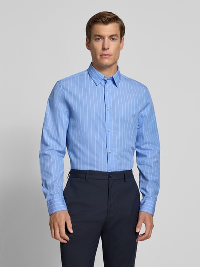 Jake*s Slim Fit Business-Hemd mit Knopfleiste Bleu 4