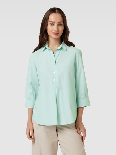 OPUS Blouseshirt met korte knoopsluiting, model 'Forta' Lichtgroen - 4