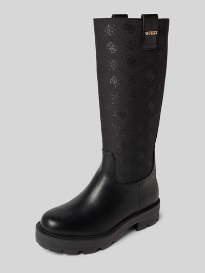 Guess Laarzen in leerlook, model 'Yannis' Zwart - 1