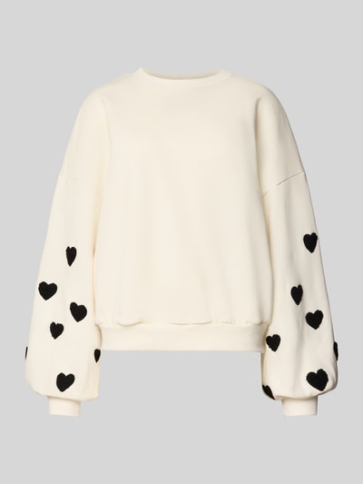 Only Regular fit sweatshirt van katoenmix, model 'MACY' Offwhite - 2