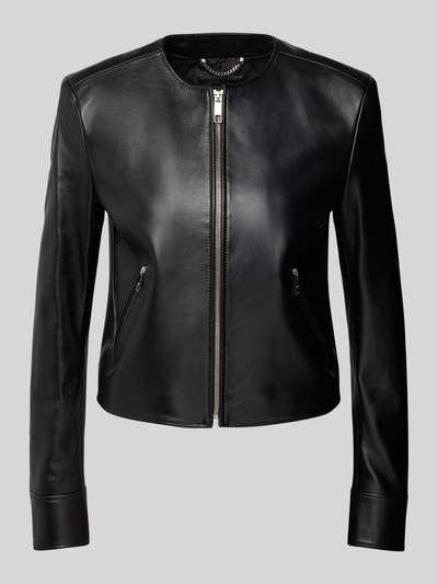 BOSS Lederjacke aus echtem Leder Model 'Sadenita' Black 2