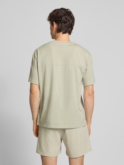 CHAMPION T-Shirt mit Logo-Badge Beige 5