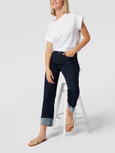 Cambio Straight fit jeans met verkorte pasvorm Jeansblauw - 1