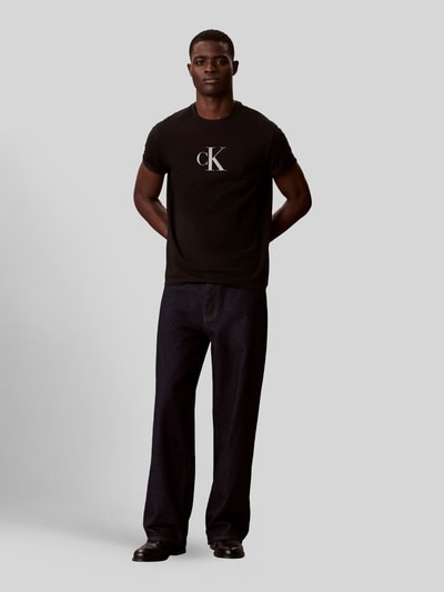 CK Calvin Klein Regular Fit T-Shirt mit Logo Print Black 1