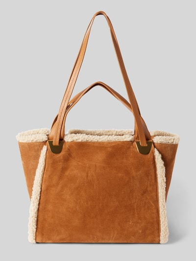 Coccinelle Shopper met labelapplicatie, model 'OLIVER' Cognac - 4