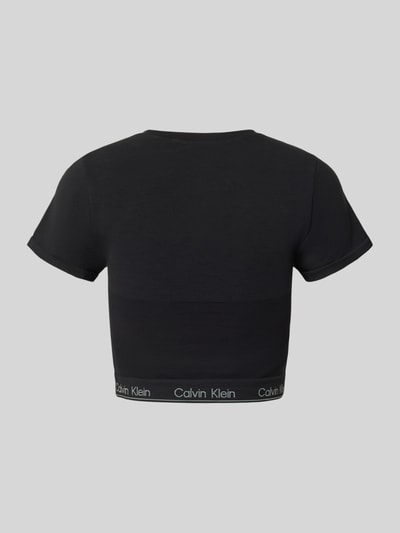 Calvin Klein Underwear T-shirt krótki z detalami z logo Czarny 3