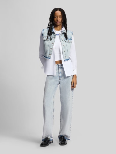 HUGO Blue Loose Fit Jeans aus reiner Baumwolle Modell 'LENI' Jeansblau 1