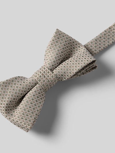 Produktfoto, Set aus Fliege und Einstecktuch von Wilvorst, heller Farbton, Strukturmuster, Material-Mix mit Baumwoll-Anteil, Allover-Look