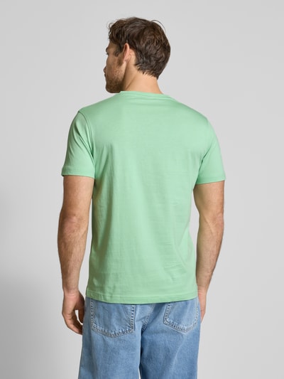 Lerros T-shirt o kroju regular fit z czystej bawełny Miętowy 5