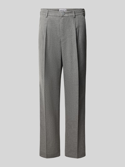 Jake*s Studio Men Bundfaltenhose aus Viskosemix Hellgrau Melange 1