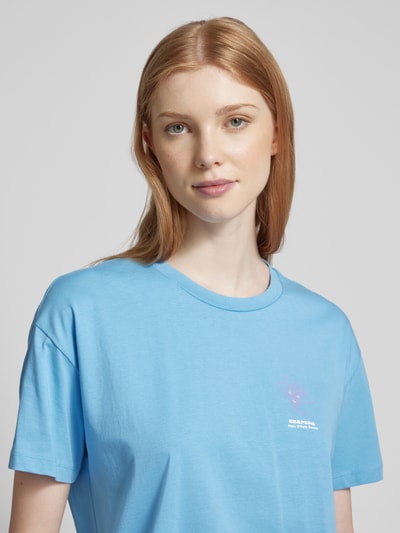 Marc O'Polo Denim T-Shirt mit Motiv-, Statement- und Label-Print Bleu 3