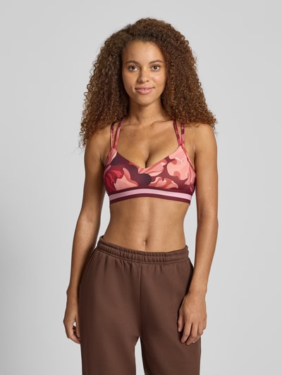 PUMA Biustonosz sportowy z nadrukiem z logo Bordowy 4