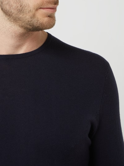 MOS MOSH Koszula biznesowa o kroju slim fit z dodatkiem streczu model ‘Manny’ Granatowy 3
