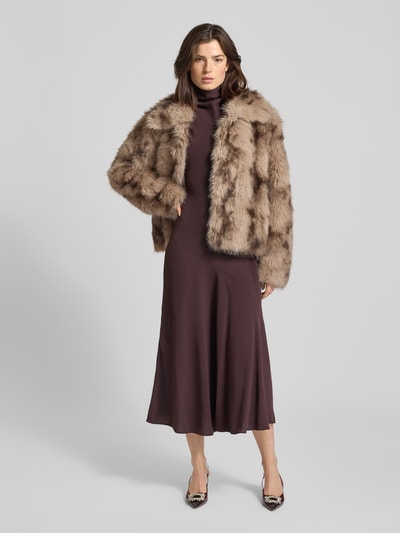 mbyM Kurtka ze sztucznego futra model ‘Corvia’ Jasnobrązowy 1