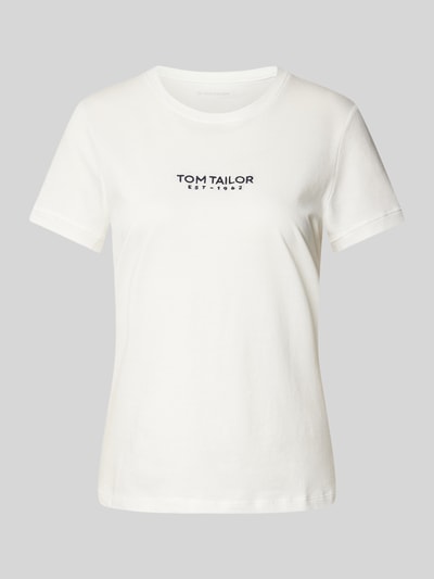 Tom Tailor T-shirt o kroju regular fit z czystej bawełny ekologicznej Biały 2