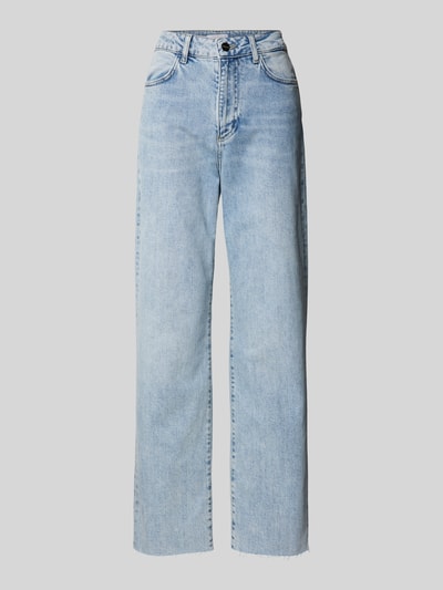 Rich & Royal Wide Leg Jeans mit Fransen Hellblau 2