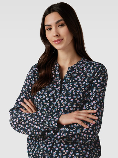 Jake*s Casual Bluse aus Viskose mit Allover-Print Black 3