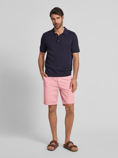 BOSS Orange Slim Fit Chino-Shorts mit Gürtelschlaufen Pink 1