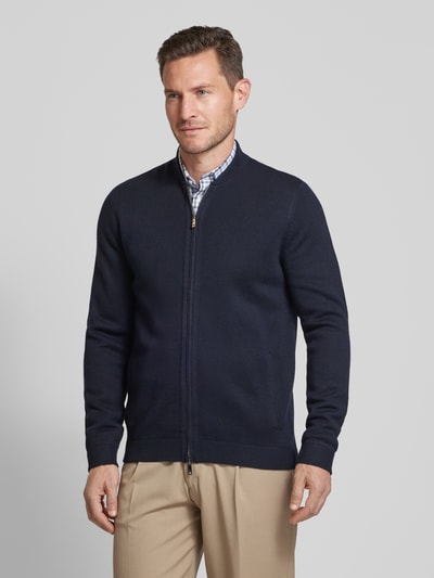 Christian Berg Men Strickjacke mit Zweiwege-Reißverschluss Marine 4