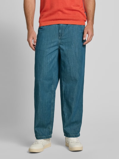 American Vintage Jeans met steekzakken, model 'OZYR' Donkerblauw - 4