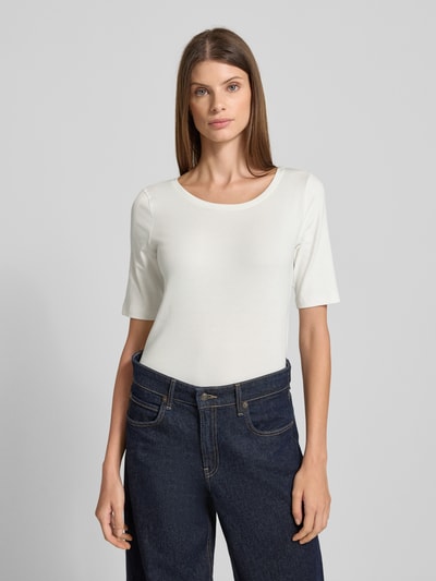 Tom Tailor Regular Fit T-Shirt aus Baumwoll-Mix Weiss 4