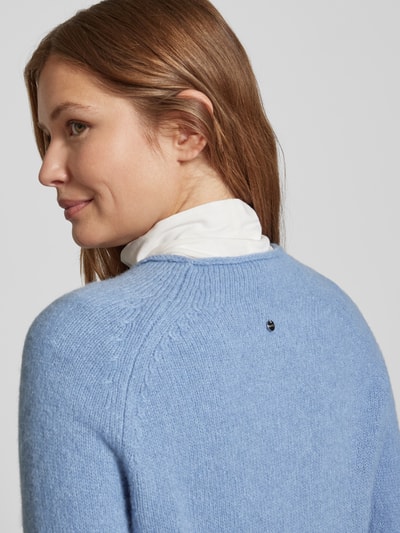 BOSS Orange Gebreide pullover met ribboorden, model 'FESPERANAS' Marineblauw - 3