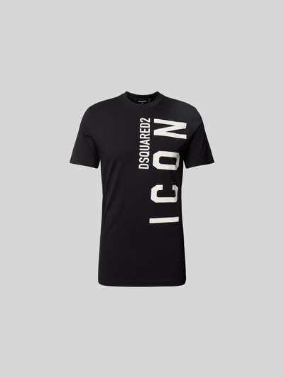 Dsquared2 Slim Fit T-Shirt aus reiner Baumwolle Black 2