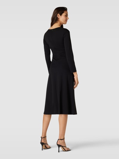 Weekend Max Mara Midi-jurk met ronde hals, model 'ROMANIA' Zwart - 5