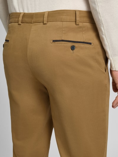 Hiltl Regular Fit Stoffhose mit Bügelfalten Modell 'Peaker' Beige 3