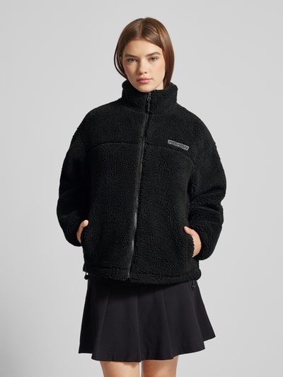 Review Sherpa jacket met labelpatch Zwart - 4