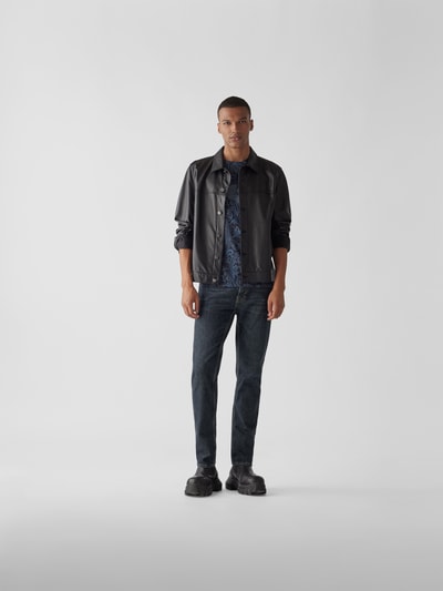 Etro Straight Fit Jeans mit Label-Stitching Mittelgrau 1