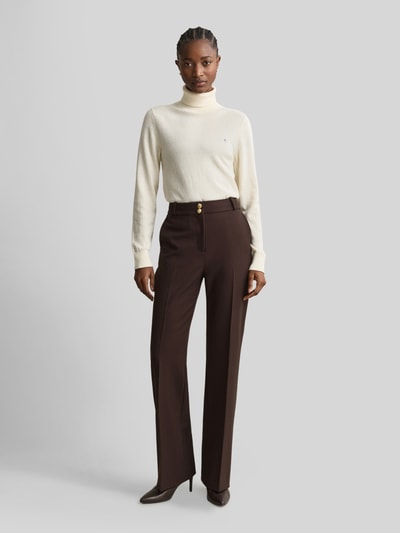 GANT Slim fit smalle broek met viscose Donkerbruin - 3